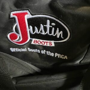 Justin Boots NFR PRCA Rodeo Wrangler 2016 Las Vegas BOOT DUFFLE Bag 2 Pair Boots